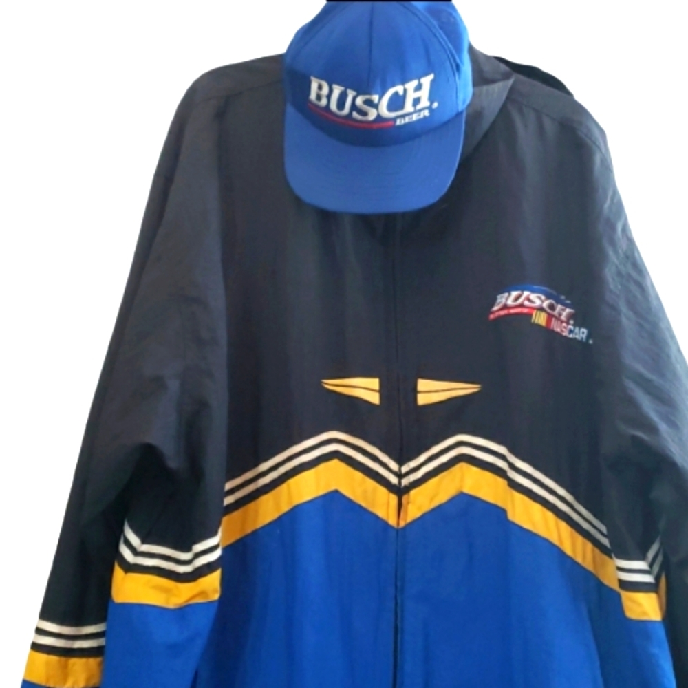 Busch 90s vintage hat & jacket windbreaker matching set! RARE